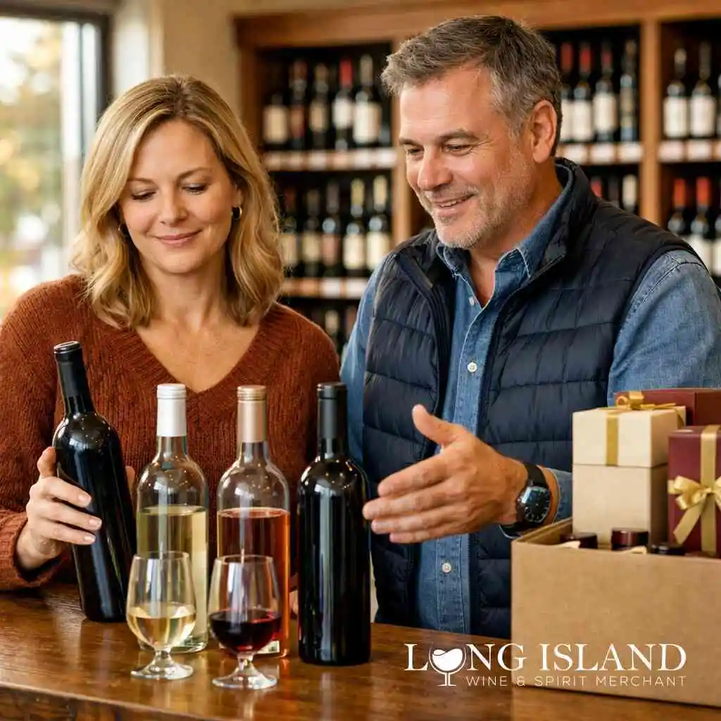 Where sparkling wine delivery, holiday champagne, bottle gift boxes, and custom cases of wine fit into the season — Long